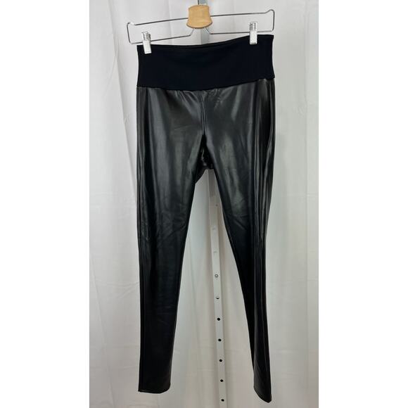 Assets By Spanx Pants - ASSETS by Spanx  Size M All Over Faux Leather Leggings 20258R Black